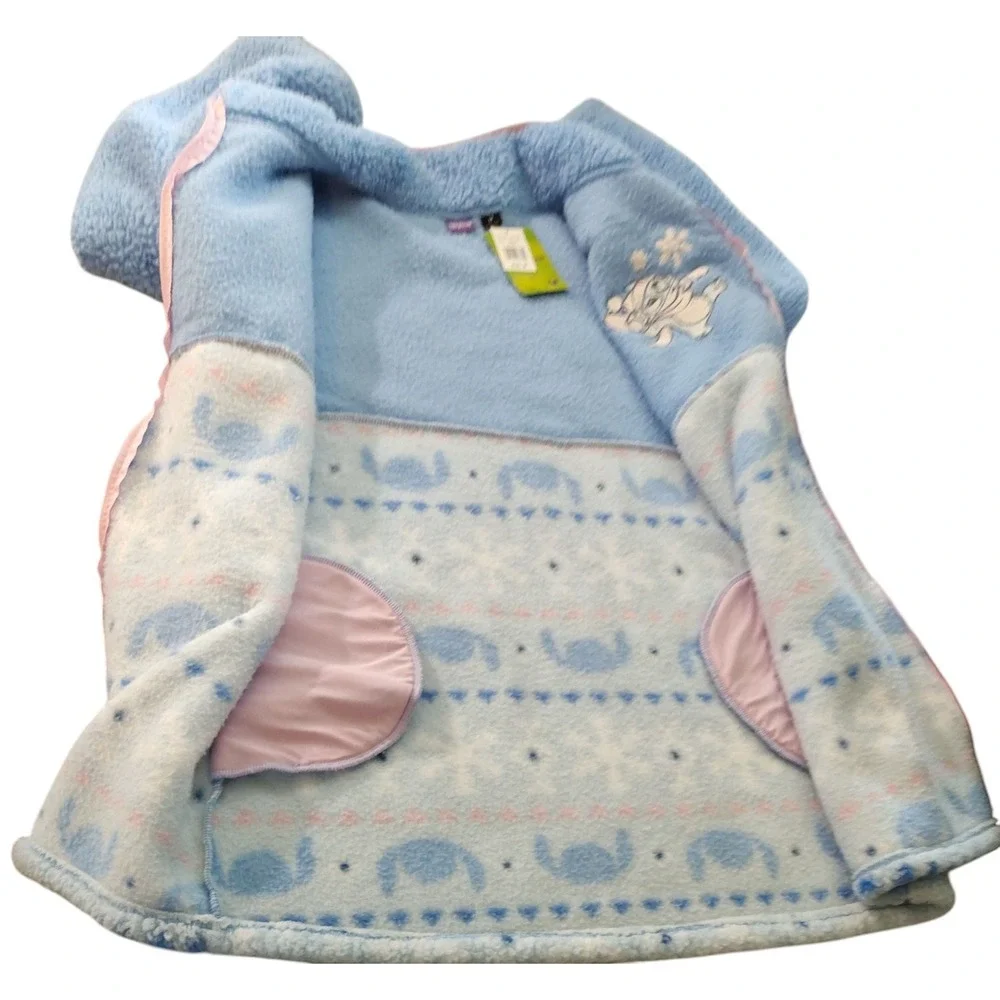 Disney Stitch Zip Front Robe Womens Size‎ Medium Fleece Blue Pink New With Tags - Picture 7 of 12